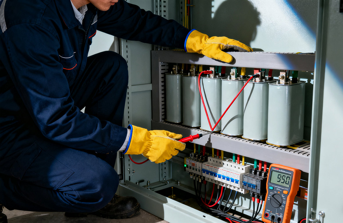 Finns det ett icke-invasivt sätt att övervaka den inre hälsan hos kraftkondensatorer, såsom deras ekvivalenta serieresistans (ESR)?