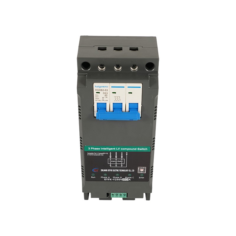 GYFK-Y250V split-faskompensation MCB DZ47 trefas intelligent lågspänningsföreningsomkopplare